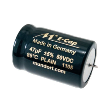 Mundorf E-CAP Plain | Elektrolytkondensatorer för audio bruk