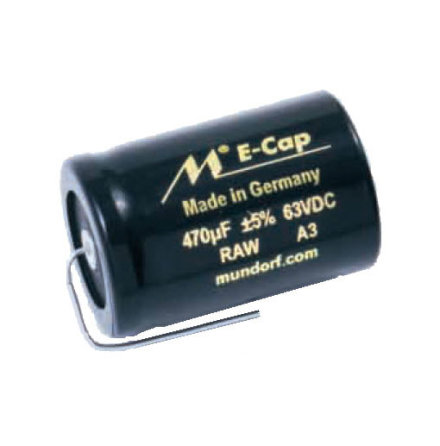 Mundorf E-CAP RAW | Elektrolytkondensatorer för audio bruk
