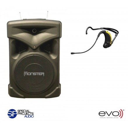 Group.X EVO, batteridriven portabel musikanläggning med EVO headset
